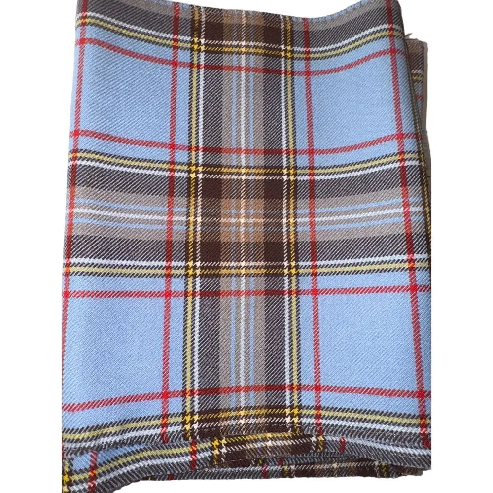 D McArthur Vintage Scottish Woven‎ Wool Scarf 60s Tartan Diana Plaid